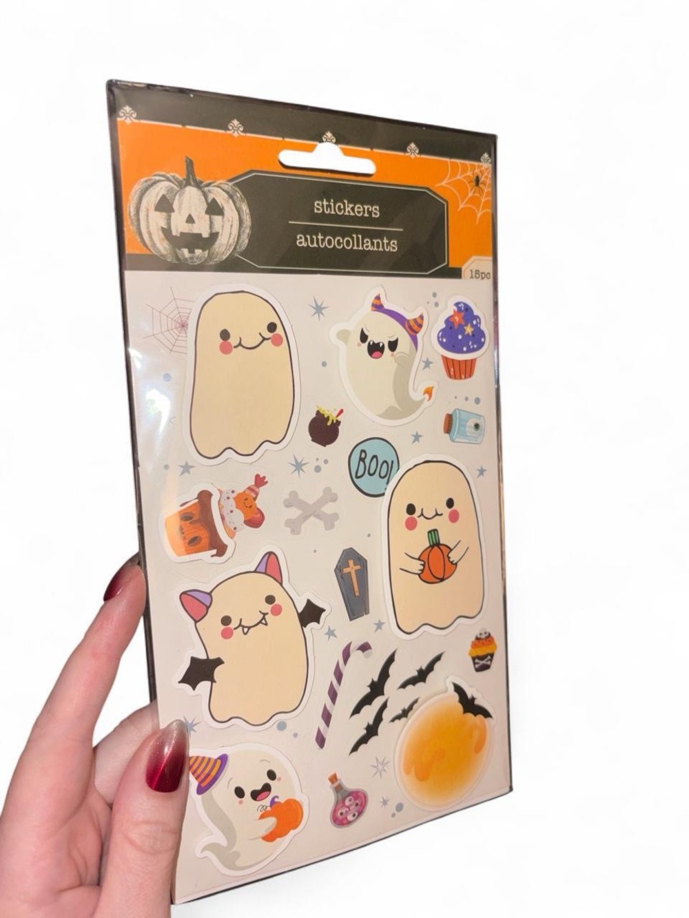 Cute Kawaii Halloween Ghost Stickers 3D Dimensional Pastel Spooky Craft Bujo